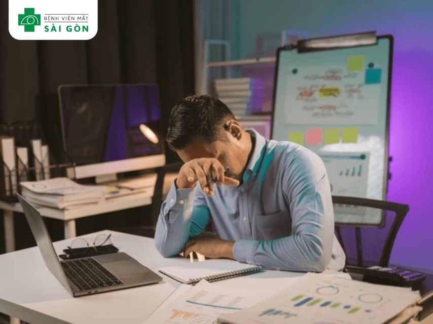 Ánh sáng xanh từ màn hình thiết bị điện tử