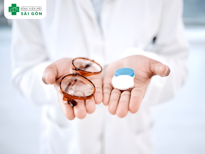 Một số bệnh nhân cần kính gọng hoặc kính áp tròng để điều trị