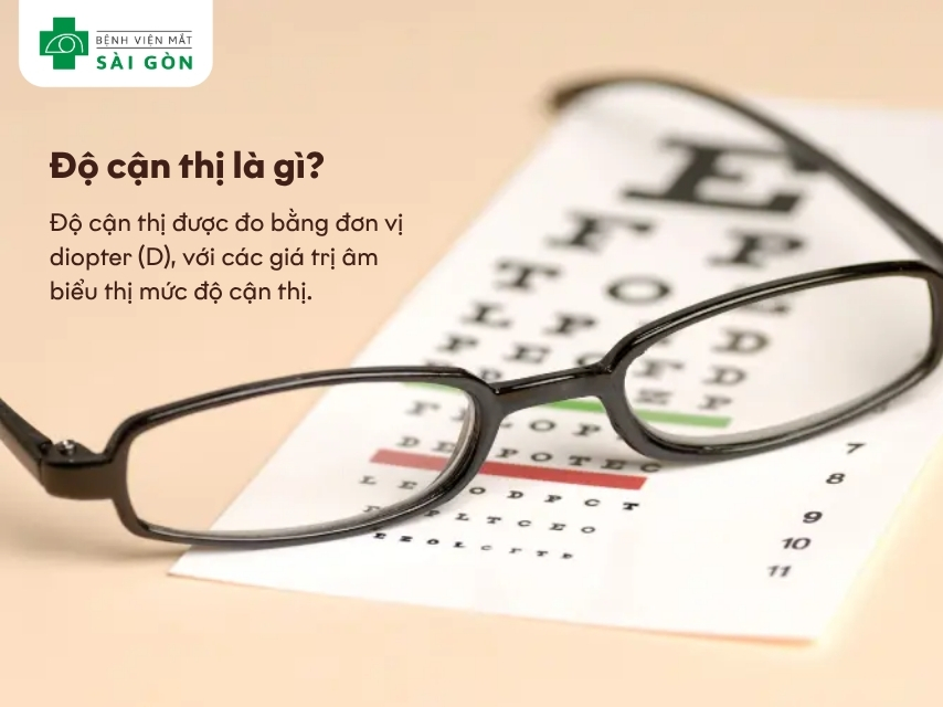 Độ cận thị là tình trạng khúc xạ mắt khi nhãn cầu không thể nhìn rõ các vật thể ở xa, trong khi vẫn có khả năng quan sát rõ nét các đối tượng ở gần