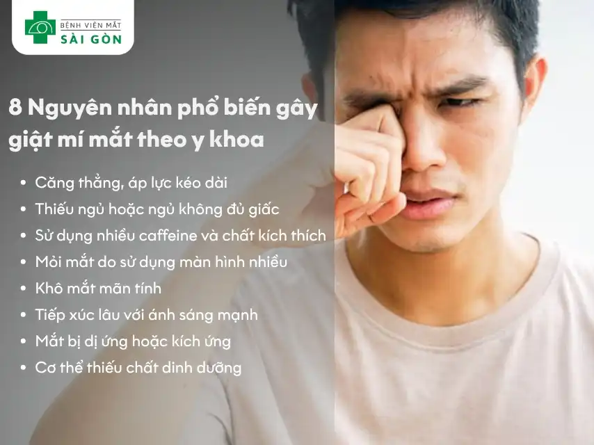 nguyên nhân mắt trái giật theo y khoa