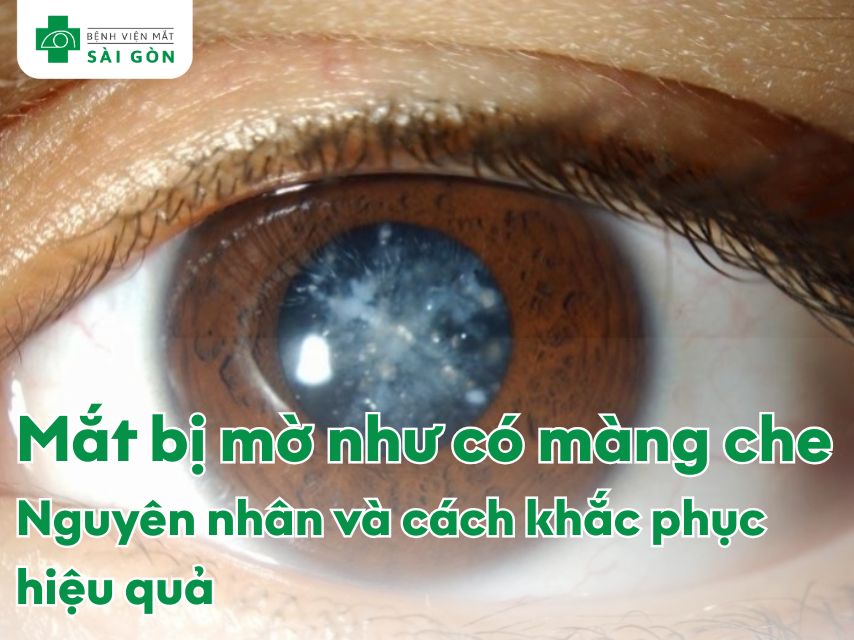Mắt mờ như có màng che