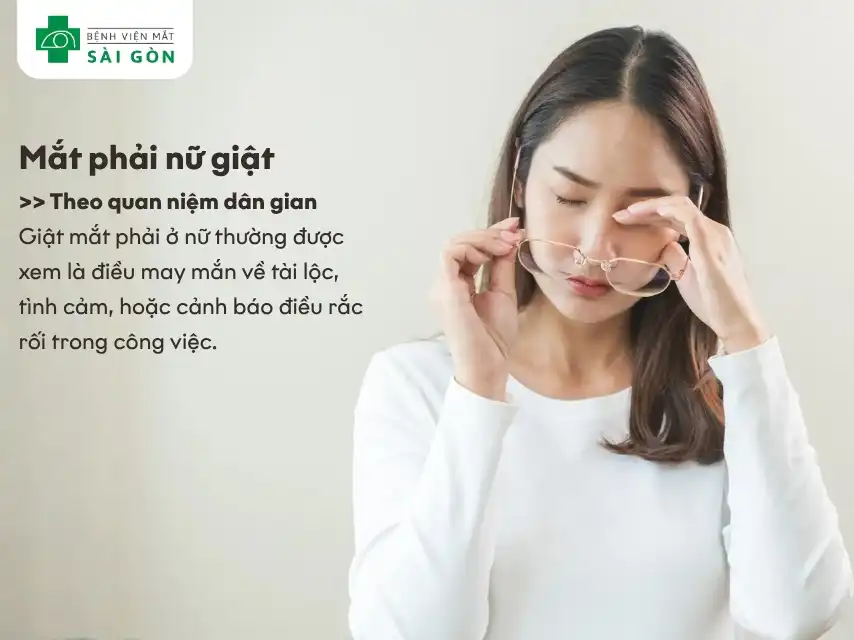 mắt phải nữ giật