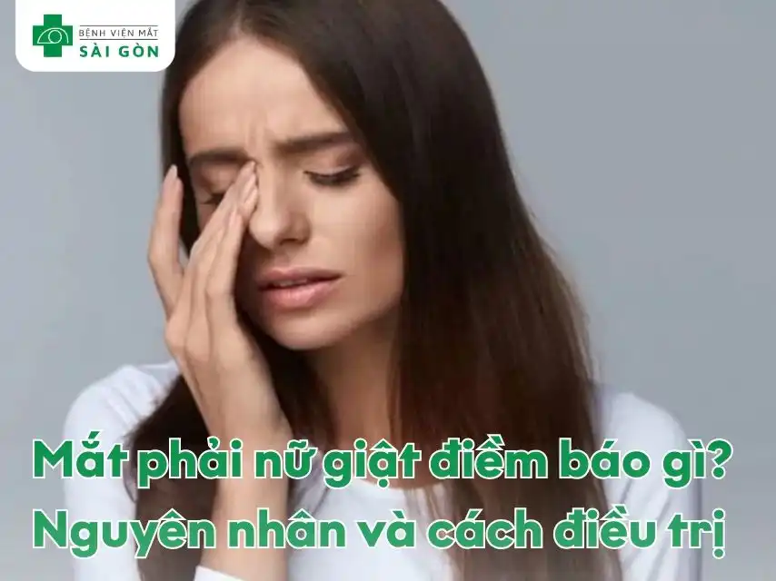 Mắt nữ co giật mắt phải