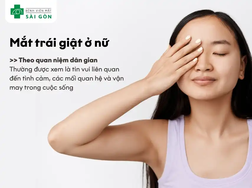 mắt trái giật ở nữ