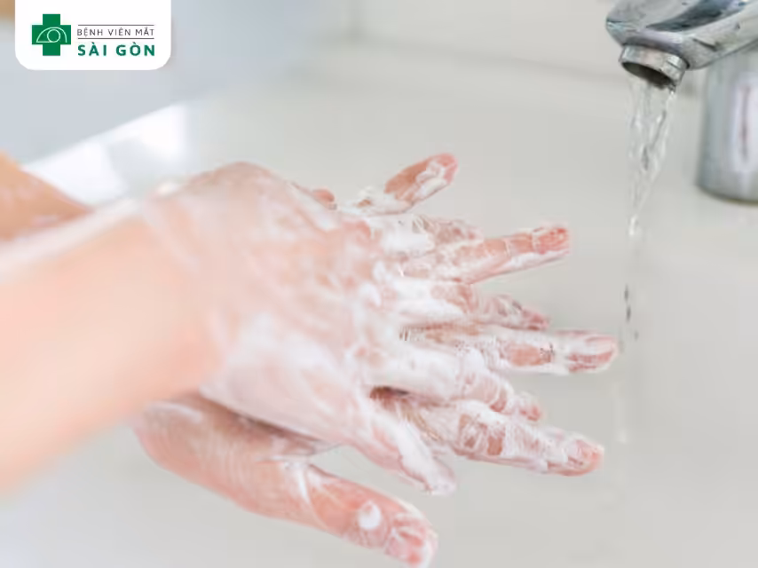 Rửa tay sạch sẽ trước khi tiếp xúc