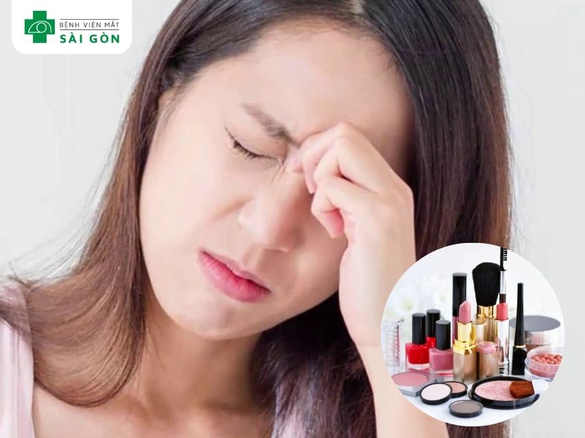Ngứa mắt do mỹ phẩm
