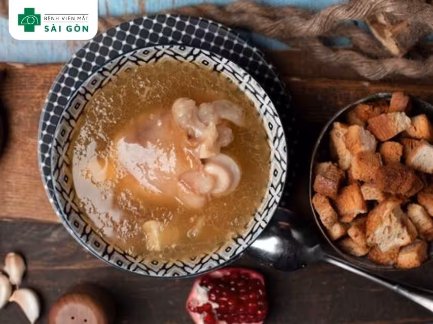 Nước hầm xương giải phóng collagen