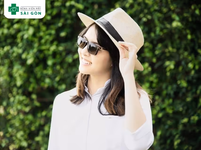 Đeo kính râm chống UVA/UVB