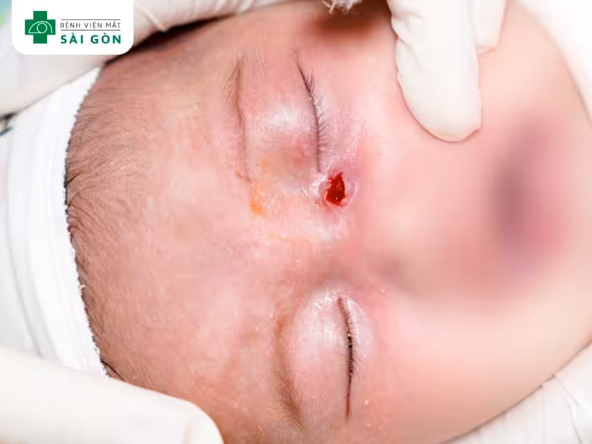Biến chứng khi trẻ bị tắc tuyến lệ