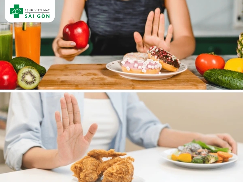 Hạn chế các thực phẩm ngọt hay đồ uống có cồn 