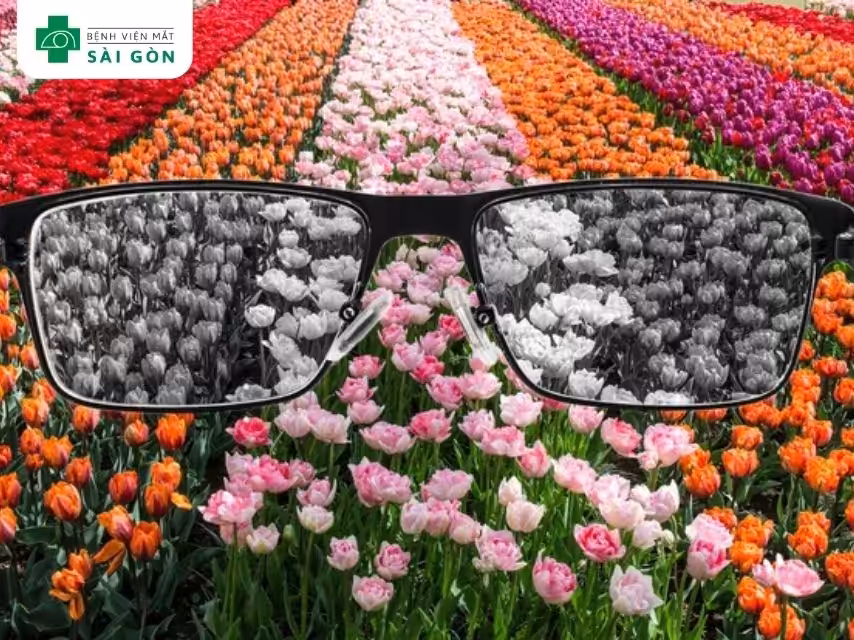 Triệu chứng điển hình của bệnh mù màu