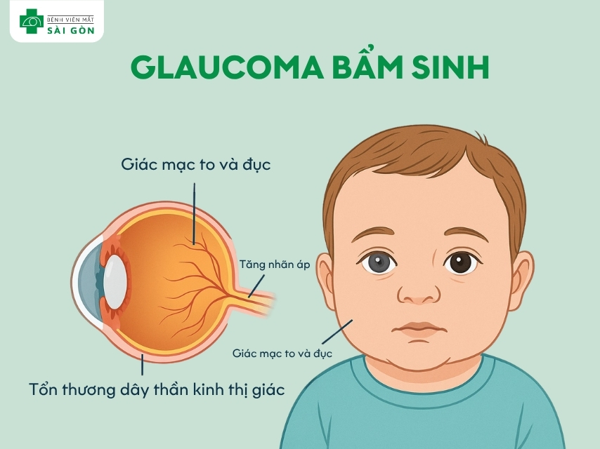Glaucoma bẩm sinh gây mờ đục giác mạc